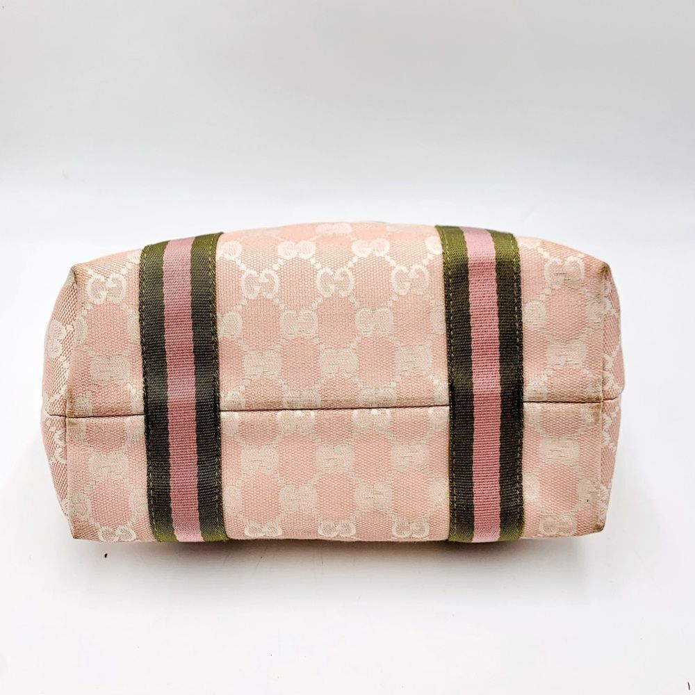 Auth Gucci Jolicoeur Pink Mini Canvas Tote with Charm - Picture 6 of 16